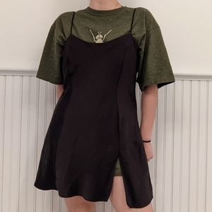 Black Victoria's Secret Silk Slip Dress